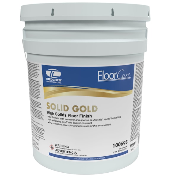 Theochem SOLID GOLD HIGH SOLIDS FLOOR FINISH - 5 GL PAIL, Floor Finish 100698-99990-1P - main